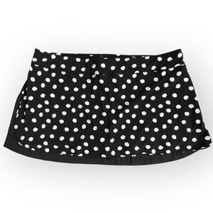 Outdoor Voices Mini Skort Women Size‎ XXXL Black Polka Dot Stretch Lined Golf